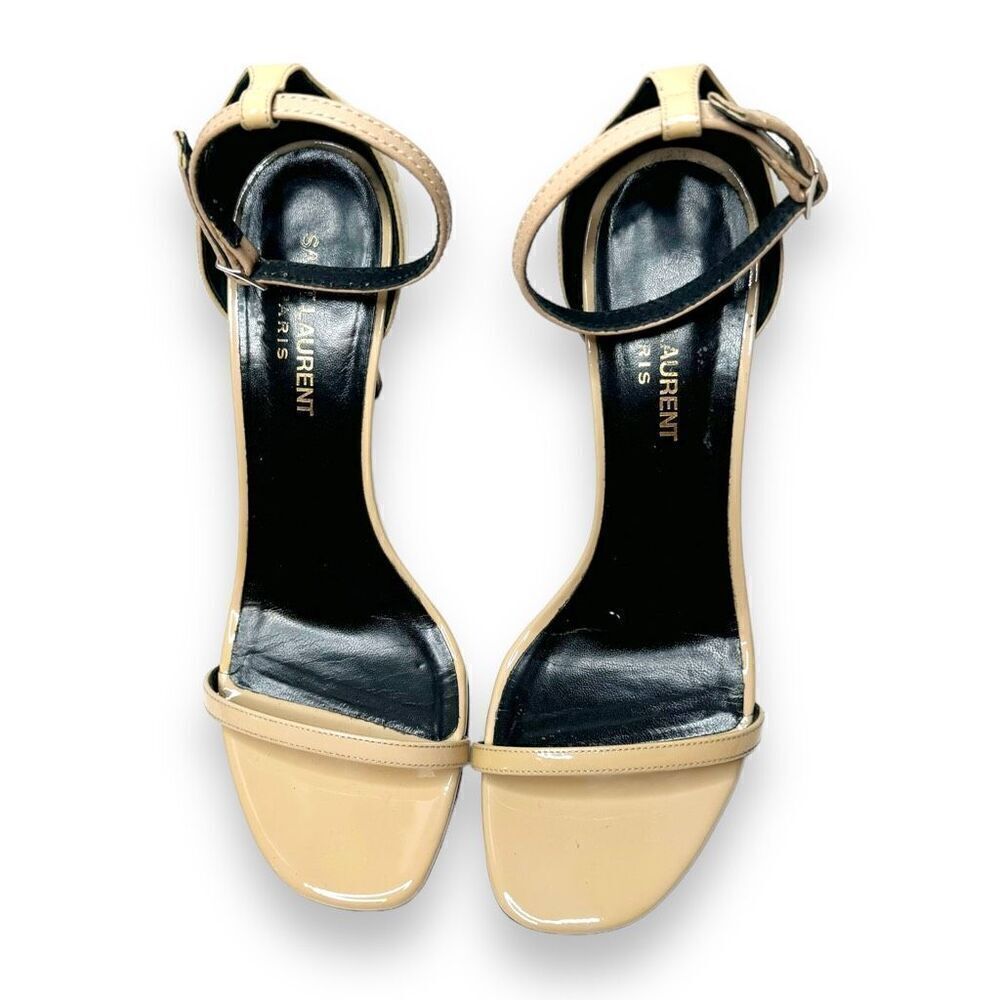 Saint Laurent Jane 105 High Heel Sandals in Nude Beige Women’s Size 38 (7.5 US) - Picture 4 of 12